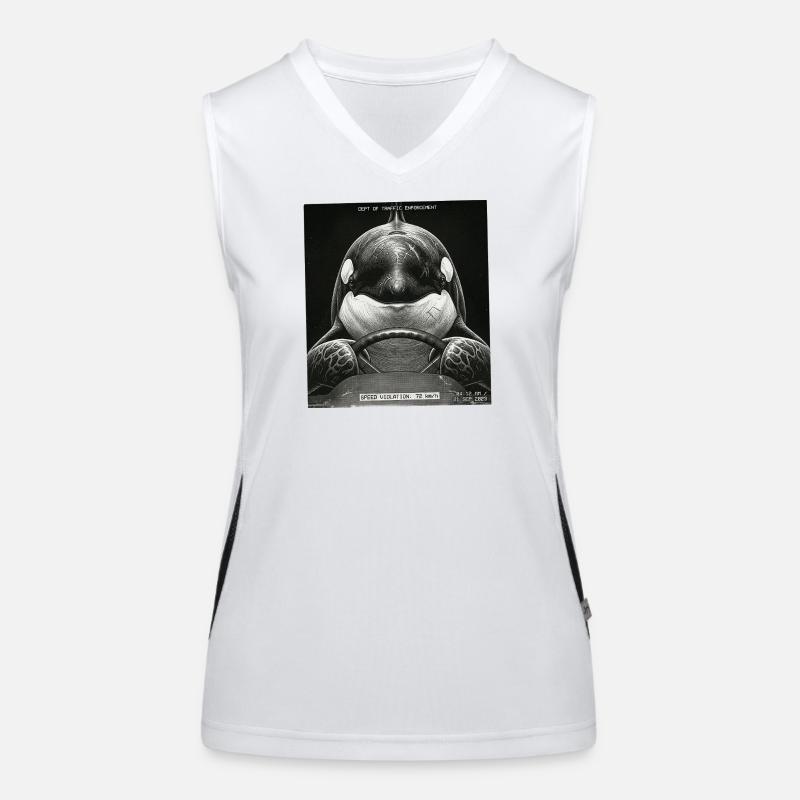 Fisch Geblitzt Funktionelles Kontrast-Tank Top für Frauen