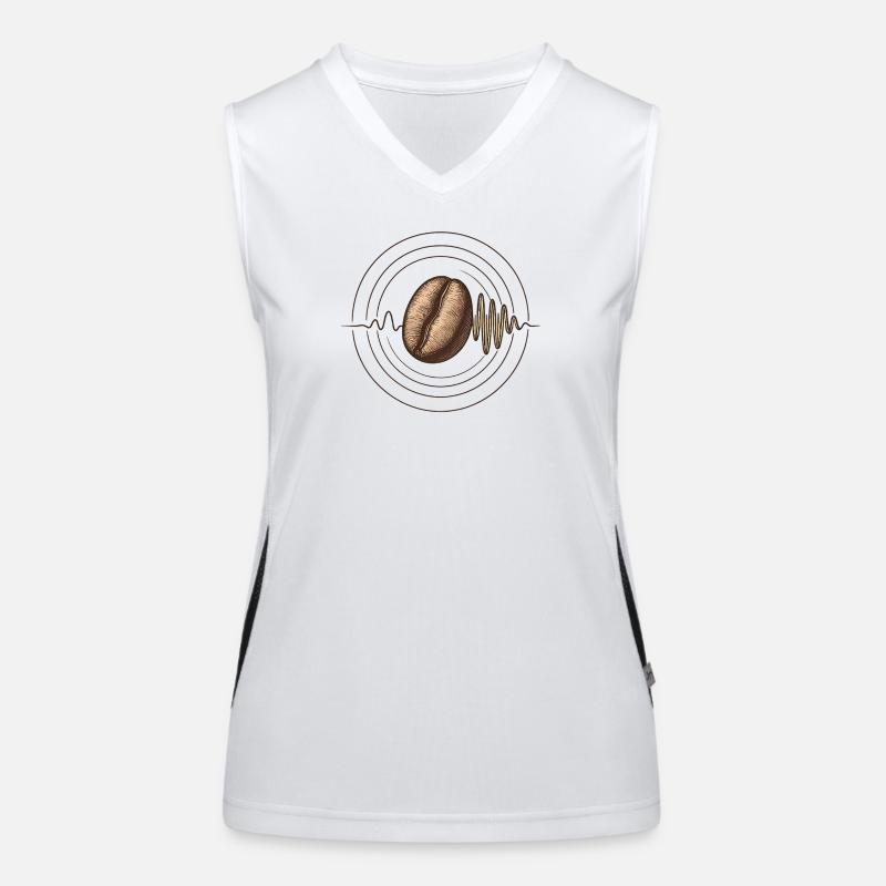 Coffee Core Sound Wave Women's Functional Contrast Tank Top