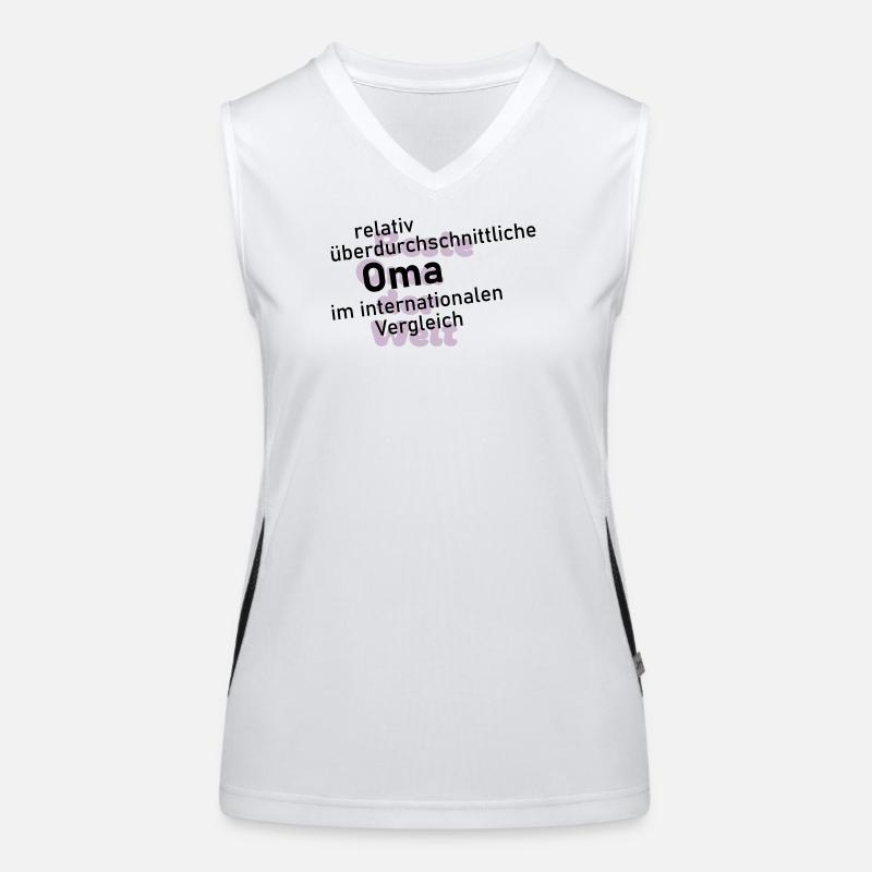 überdurchschnittliche oma Funktionelles Kontrast-Tank Top für Frauen