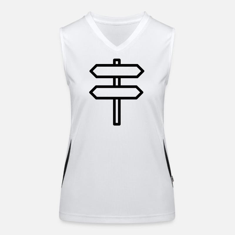 directional sign Women's Functional Contrast Tank Top