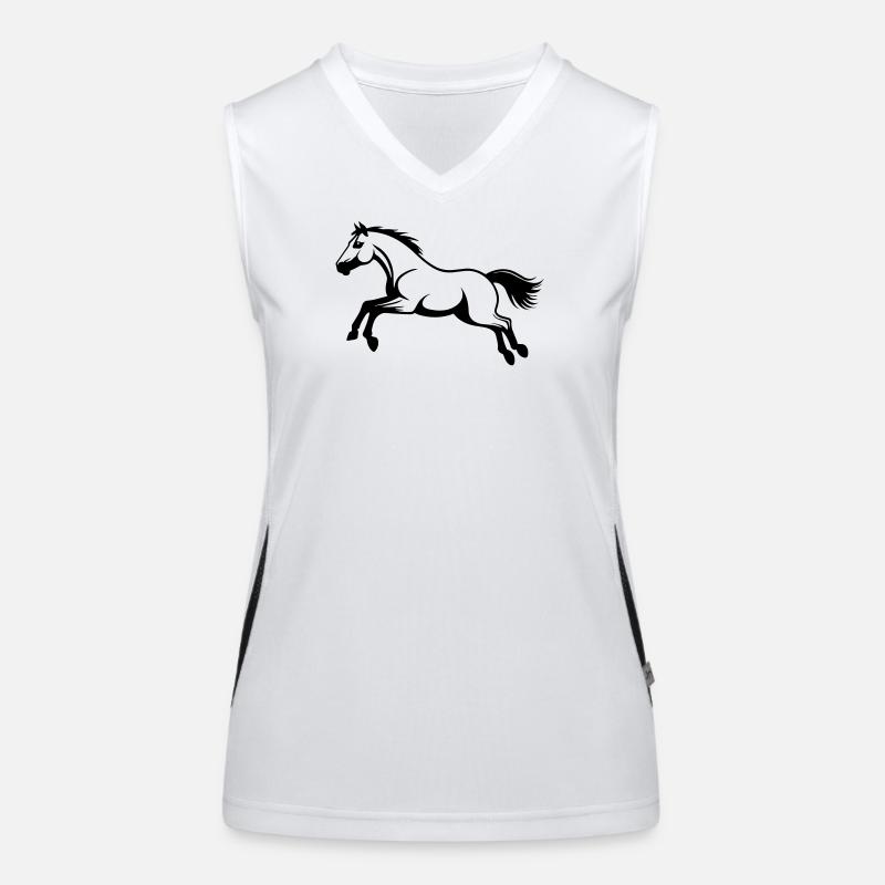 Saut d’obstacles à cheval Débardeur respirant contrasté Femme