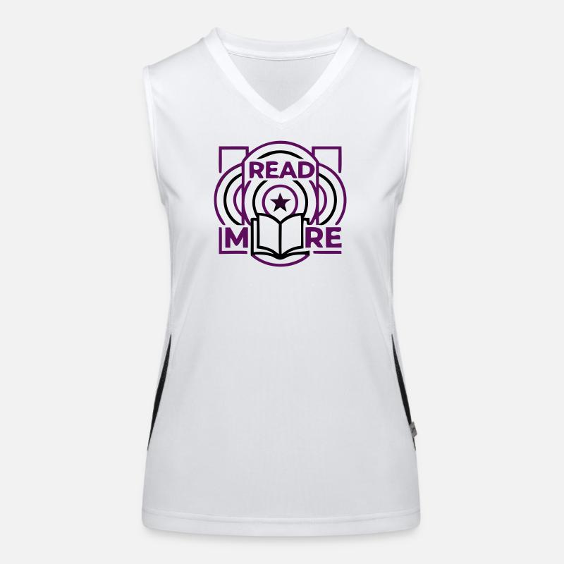 Read More Buch Kreise Emblem Funktionelles Kontrast-Tank Top für Frauen