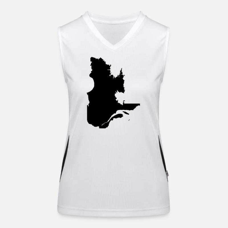 Quebec Map Women's Functional Contrast Tank Top