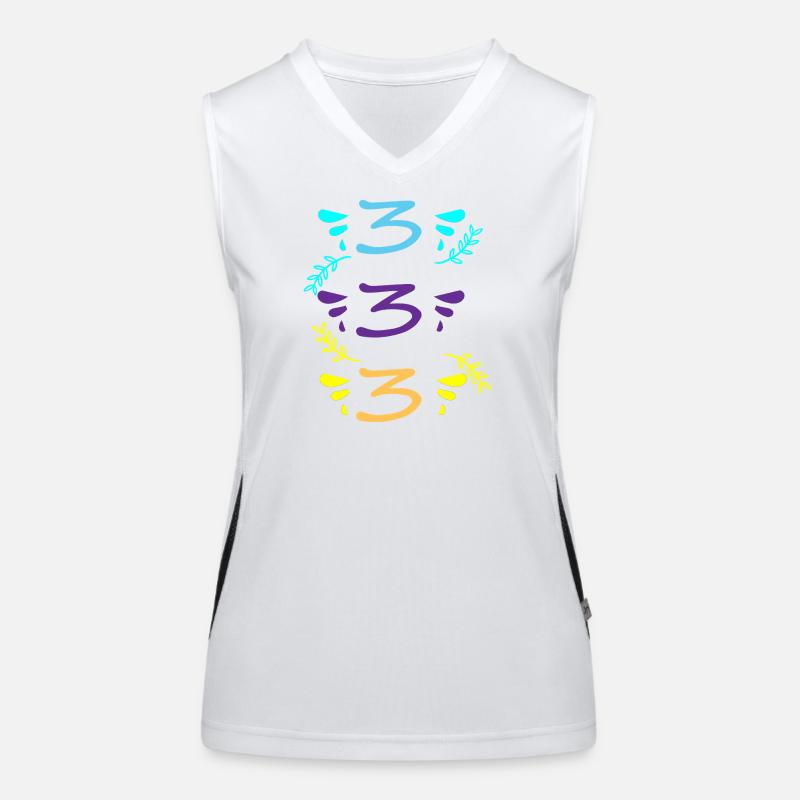 drei oder dreihundertdreiunddreißig Funktionelles Kontrast-Tank Top für Frauen