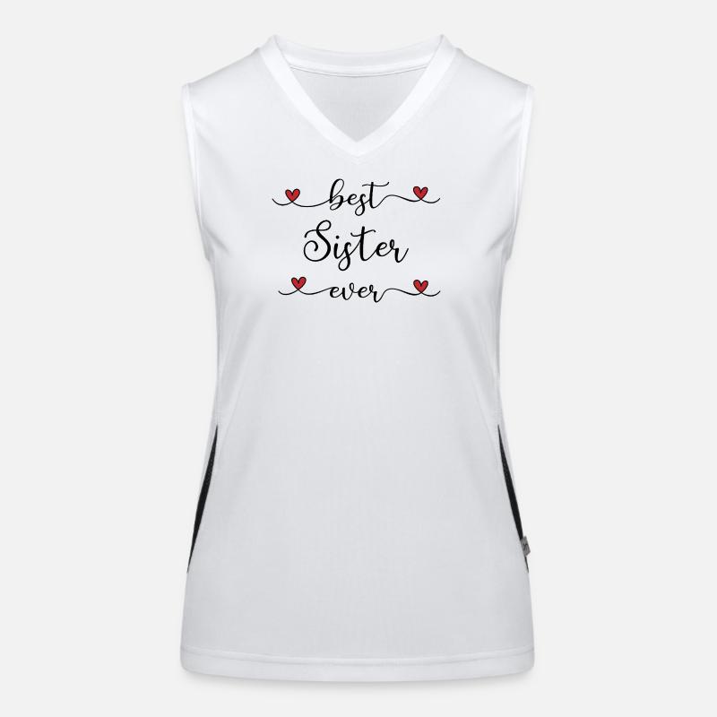 beste Schwester Funktionelles Kontrast-Tank Top für Frauen