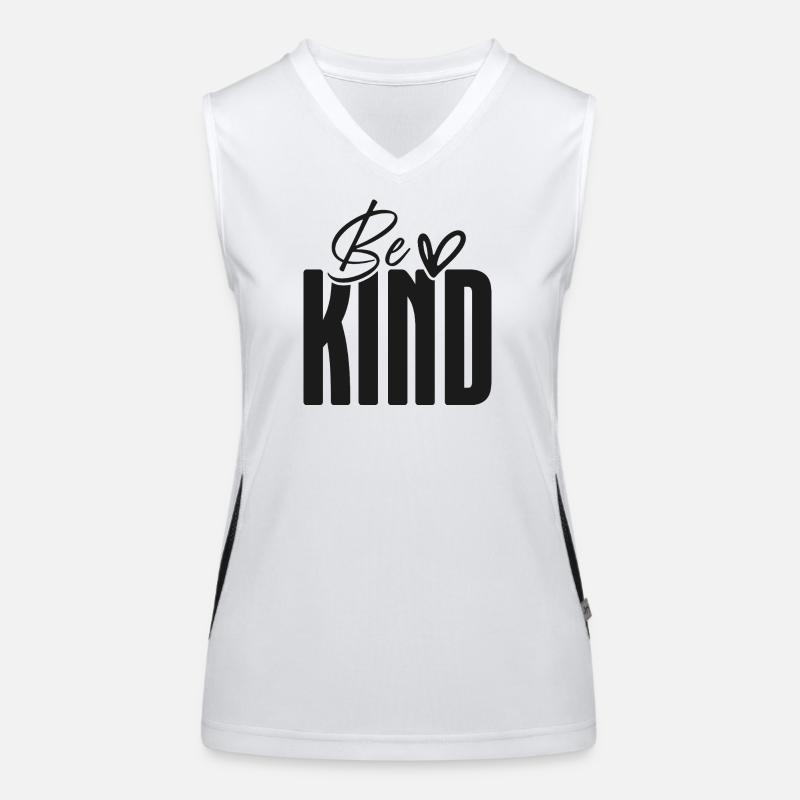 Be Kind Bold Script Overlay Women's Functional Contrast Tank Top