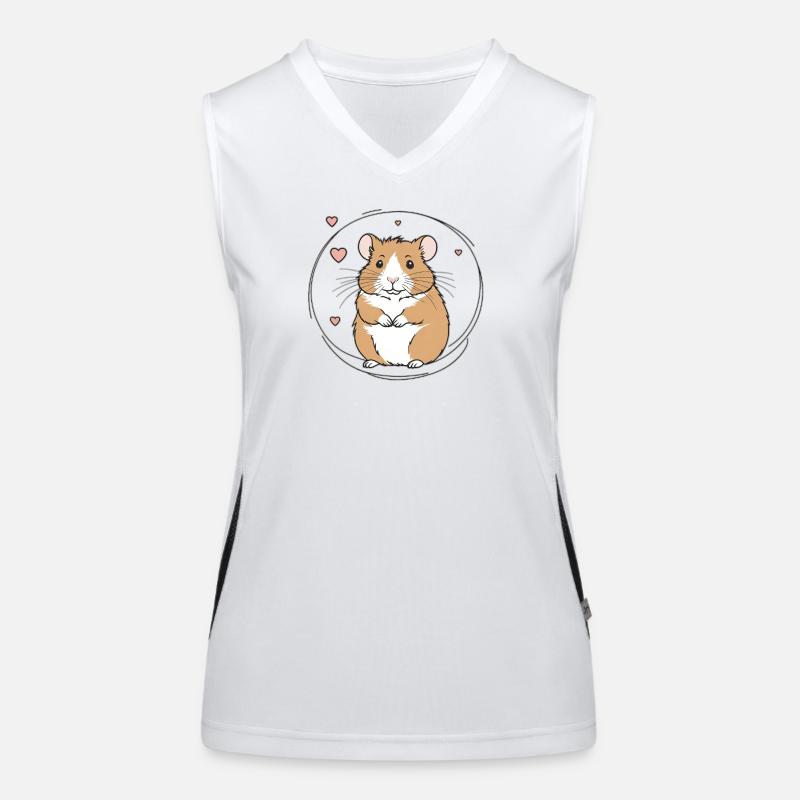 Herzlicher Hamster Funktionelles Kontrast-Tank Top für Frauen