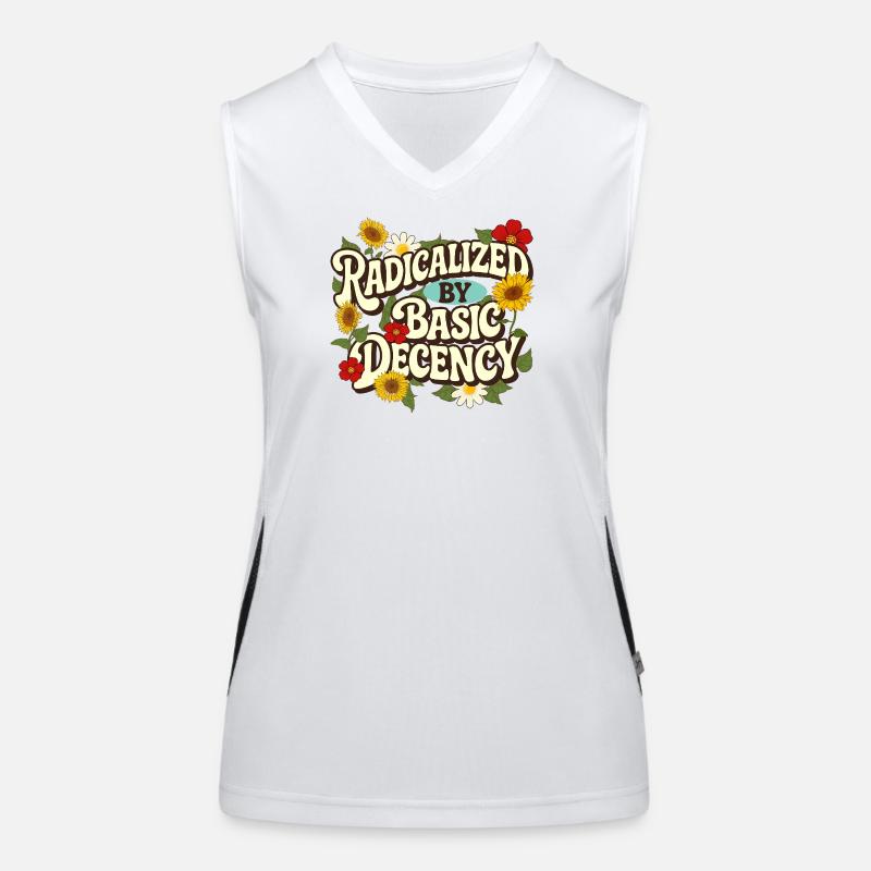 Radicalized Basic Decency Empathy Social Justice Women's Functional Contrast Tank Top