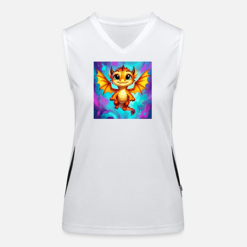 Drache Funktionelles Kontrast-Tank Top für Frauen