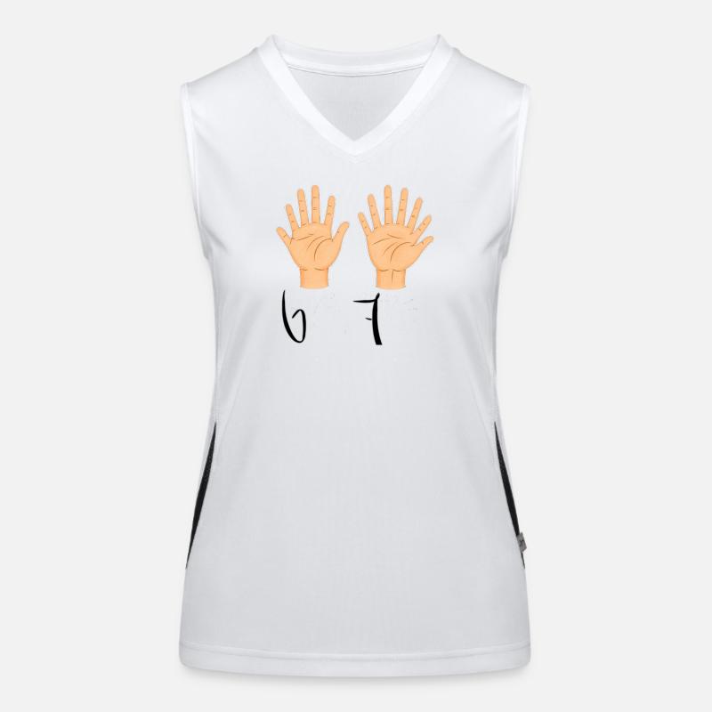 Double Open Hands Illustration Funktionelles Kontrast-Tank Top für Frauen