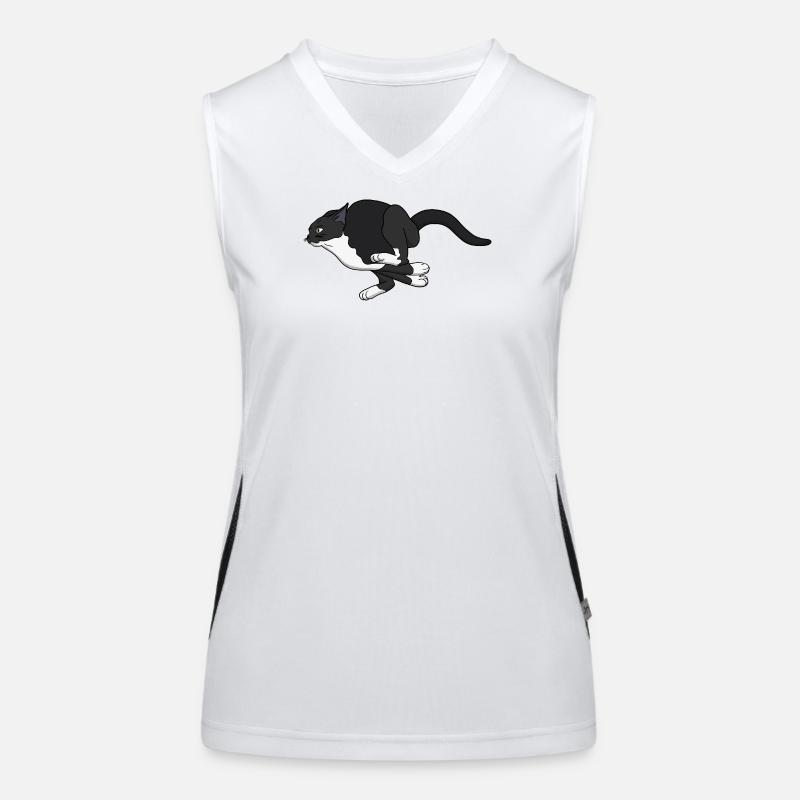 Midnight Leap Noir Cat Women's Functional Contrast Tank Top