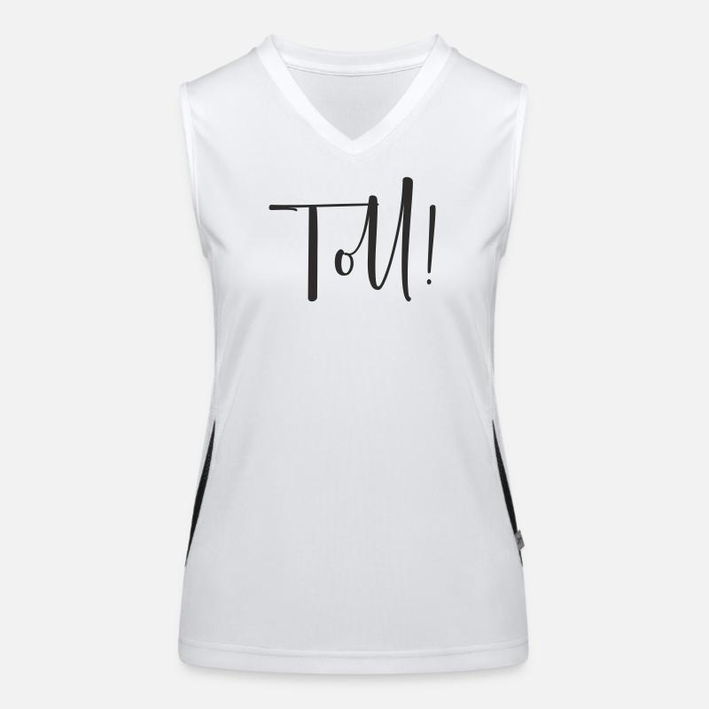 Toll – Calligraphy Textdesign Funktionelles Kontrast-Tank Top für Frauen