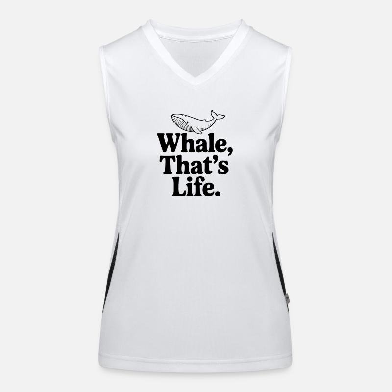 Baleine, c’est la vie. Débardeur respirant contrasté Femme