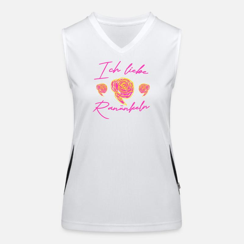 Ich liebe Ranunkeln  Funktionelles Kontrast-Tank Top für Frauen