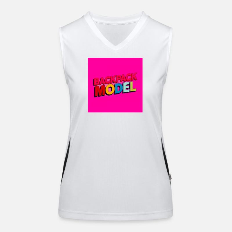 Backpack Model Neon Text Women's Functional Contrast Tank Top