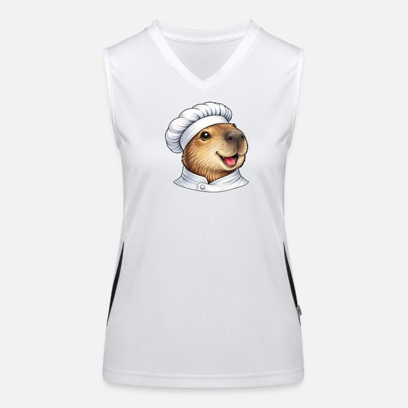 Süßes Capybara Koch Cartoon Funktionelles Kontrast-Tank Top für Frauen