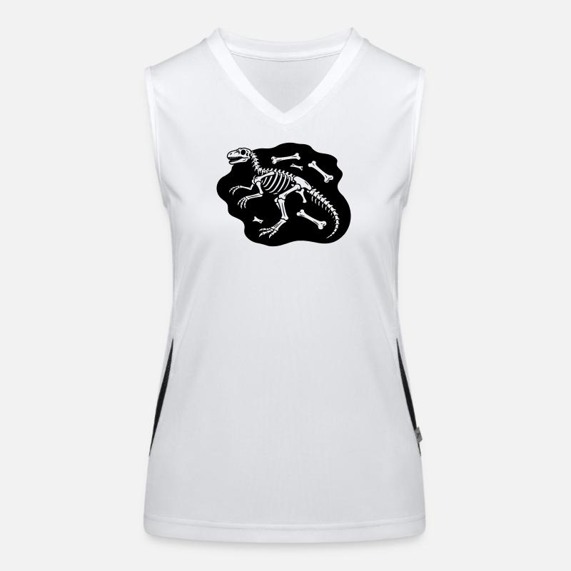 Dinosaurierknochen Funktionelles Kontrast-Tank Top für Frauen