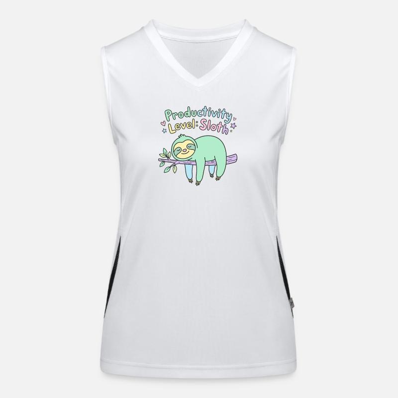 Productivity Level Sloth Women's Functional Contrast Tank Top