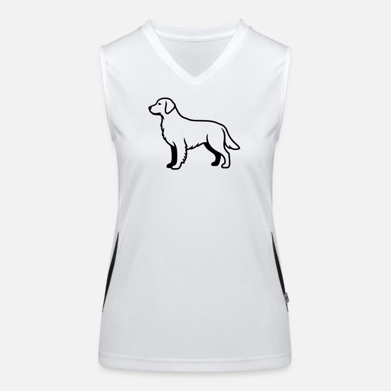 Labrador Retriever Hund Umriss Funktionelles Kontrast-Tank Top für Frauen