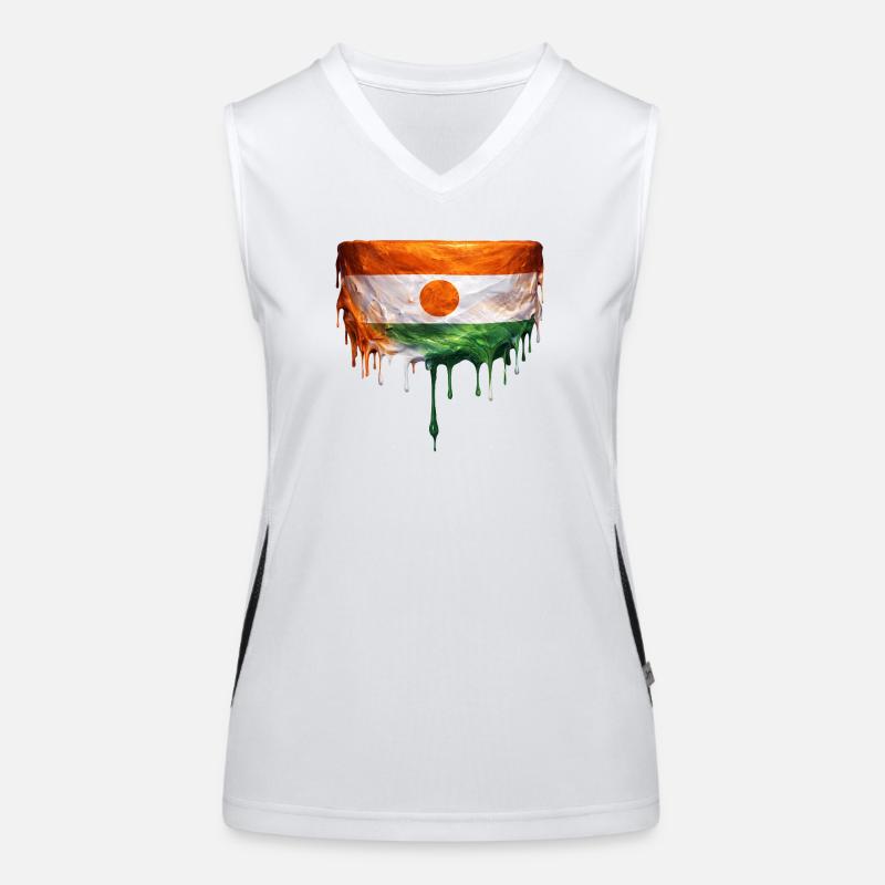 Art de la chute du drapeau du Niger Débardeur respirant contrasté Femme