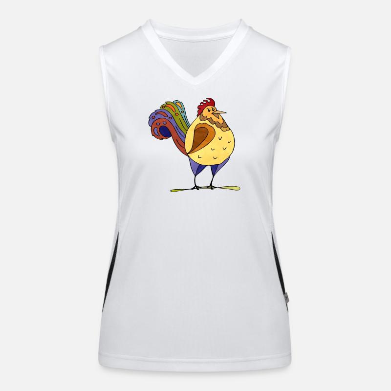Hahn Funktionelles Kontrast-Tank Top für Frauen