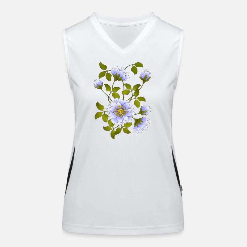Blumen Funktionelles Kontrast-Tank Top für Frauen