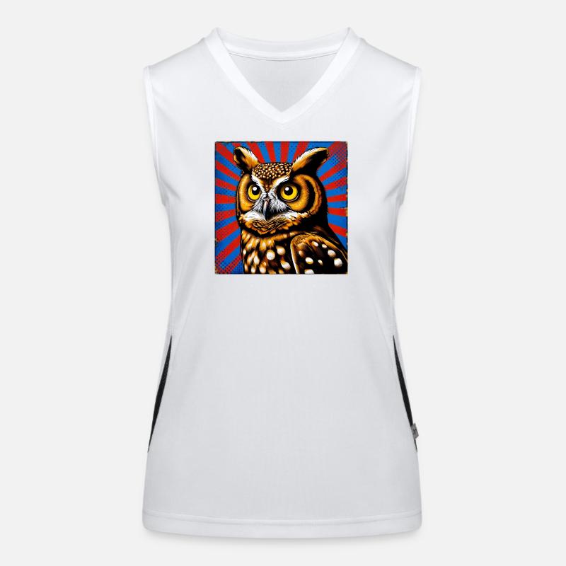 Eule Funktionelles Kontrast-Tank Top für Frauen