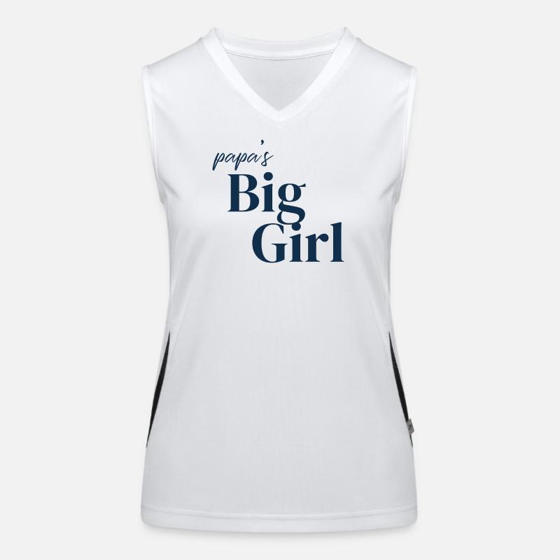 Papas große Mädchen-Typografie Funktionelles Kontrast-Tank Top für Frauen