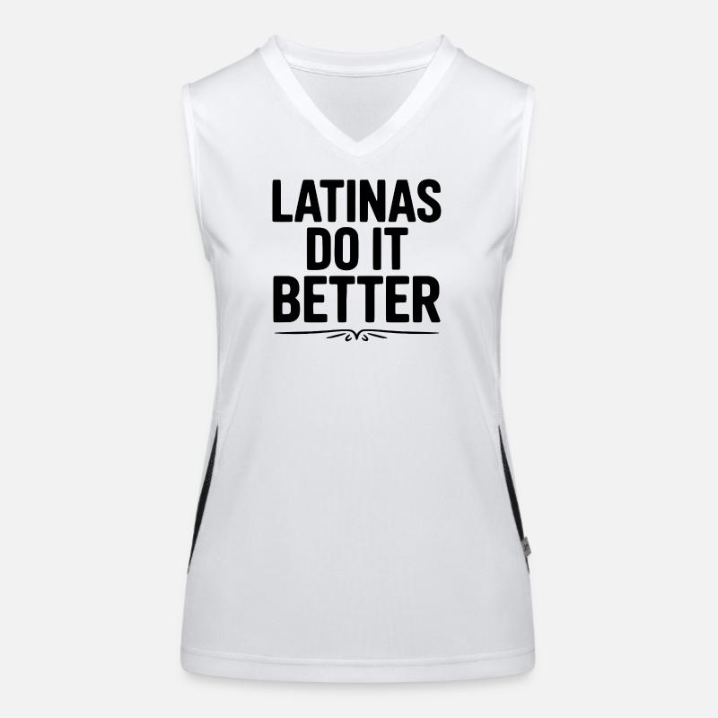 Latinas machen es besser Funktionelles Kontrast-Tank Top für Frauen