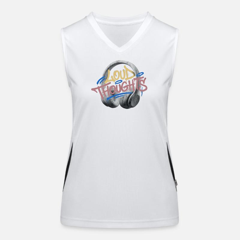 Loud Thoughts Graffiti Women's Functional Contrast Tank Top
