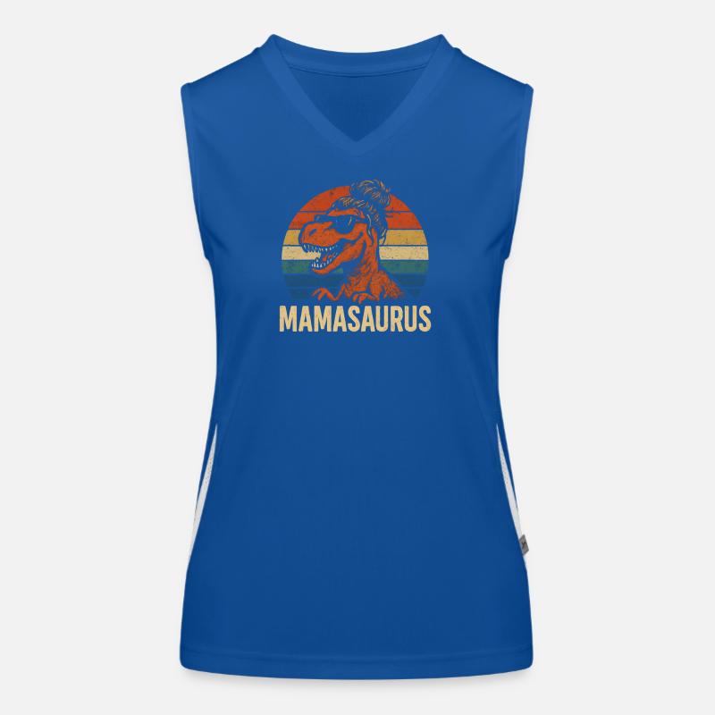Mamasaurus Mama Mutter Geschenkidee Humor Lustig Funktionelles Kontrast-Tank Top für Frauen