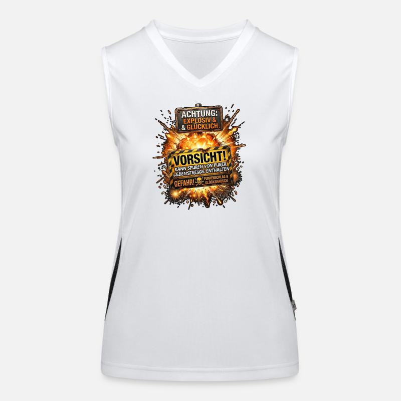 Explosiv Und Glücklich Pyro Funktionelles Kontrast-Tank Top für Frauen