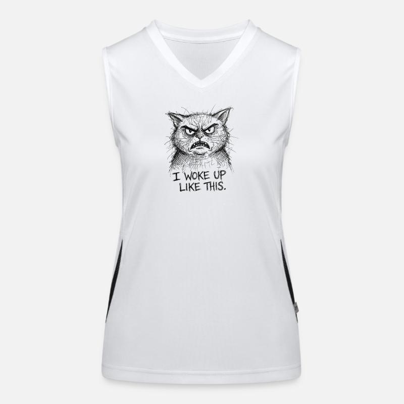 Furious Cat Scribble Women's Functional Contrast Tank Top
