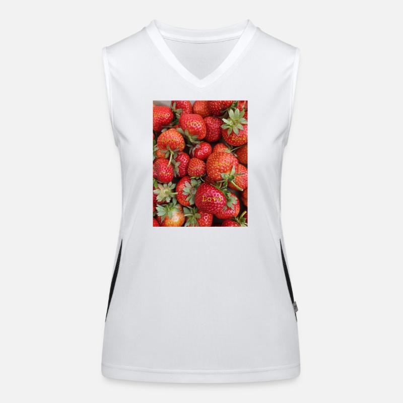 Fraises Débardeur respirant contrasté Femme