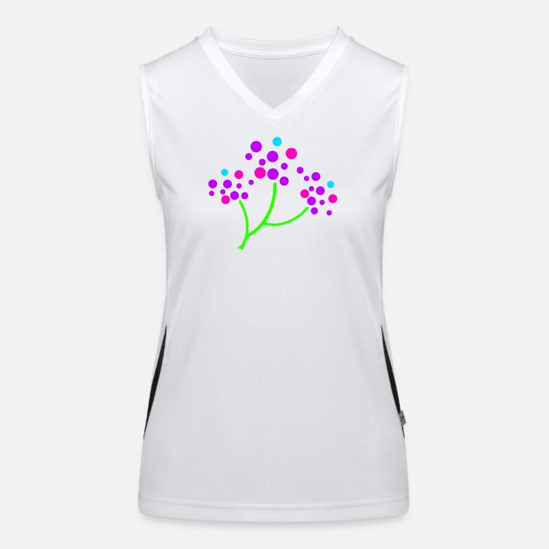 Branche Fleurs de Néon Débardeur respirant contrasté Femme