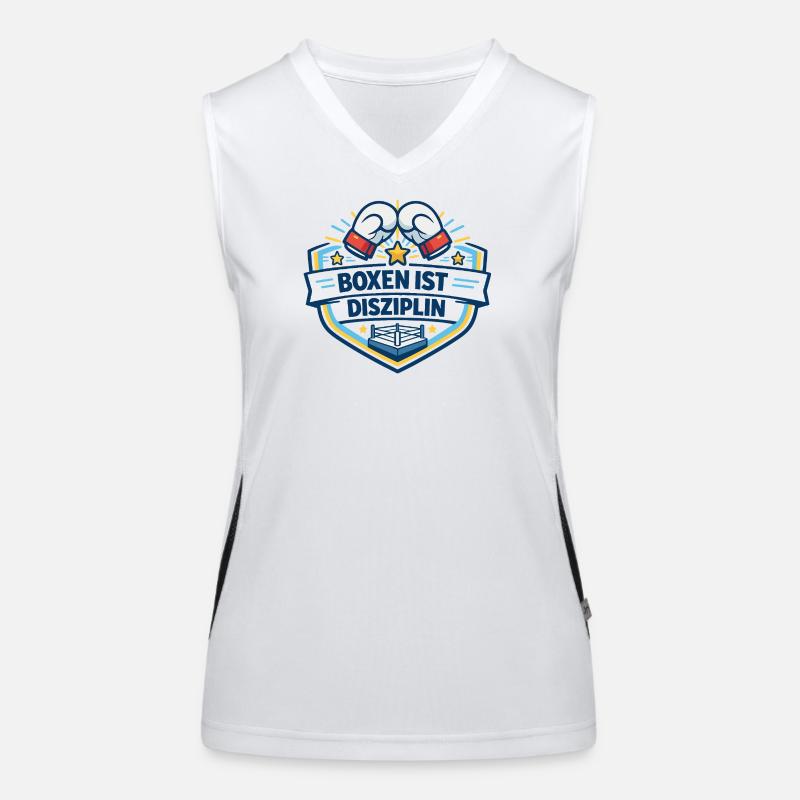 Kraftvoller Boxkampf Crest Funktionelles Kontrast-Tank Top für Frauen