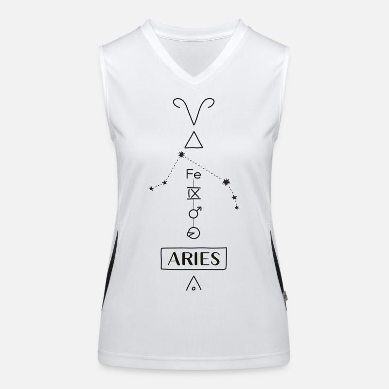 Aries - Widder Sternzeichen - schwarz Funktionelles Kontrast-Tank Top für Frauen