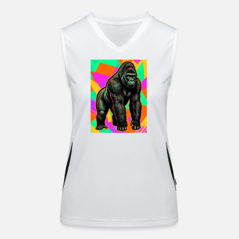 Gorilla Funktionelles Kontrast-Tank Top für Frauen