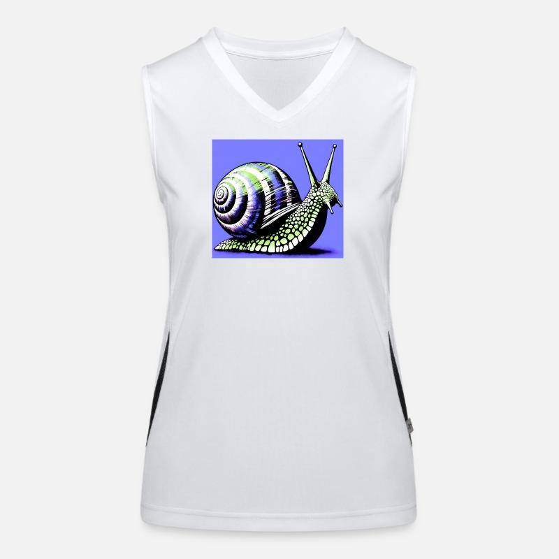 Schnecke Funktionelles Kontrast-Tank Top für Frauen