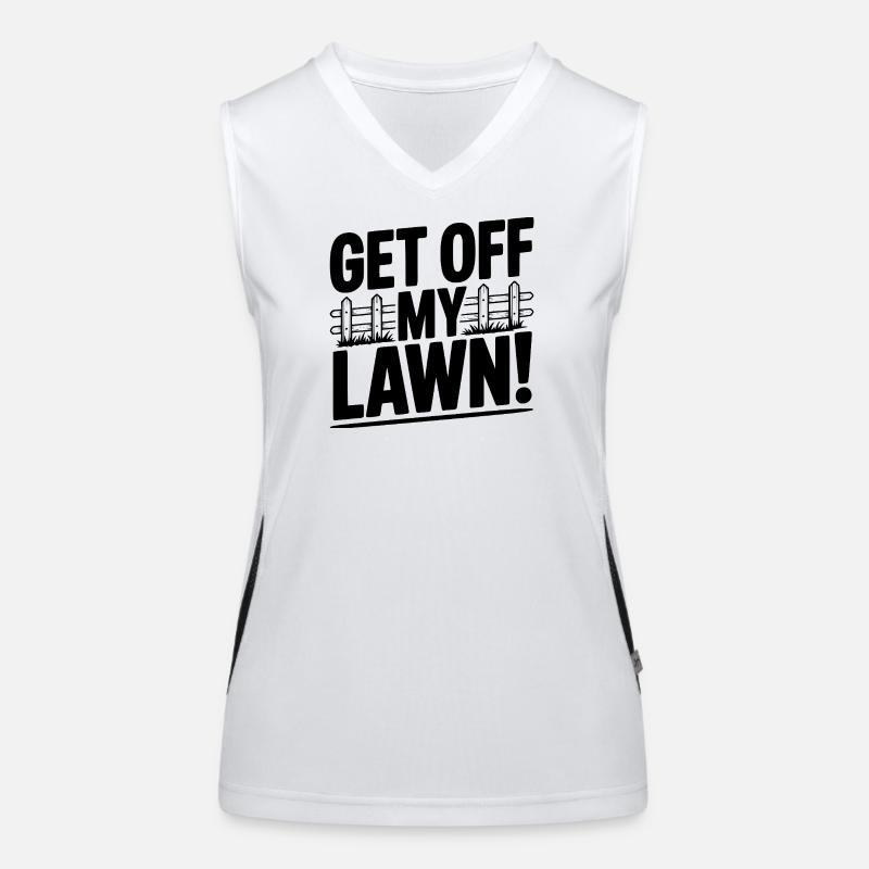 Get Off My Lawn! Women's Functional Contrast Tank Top
