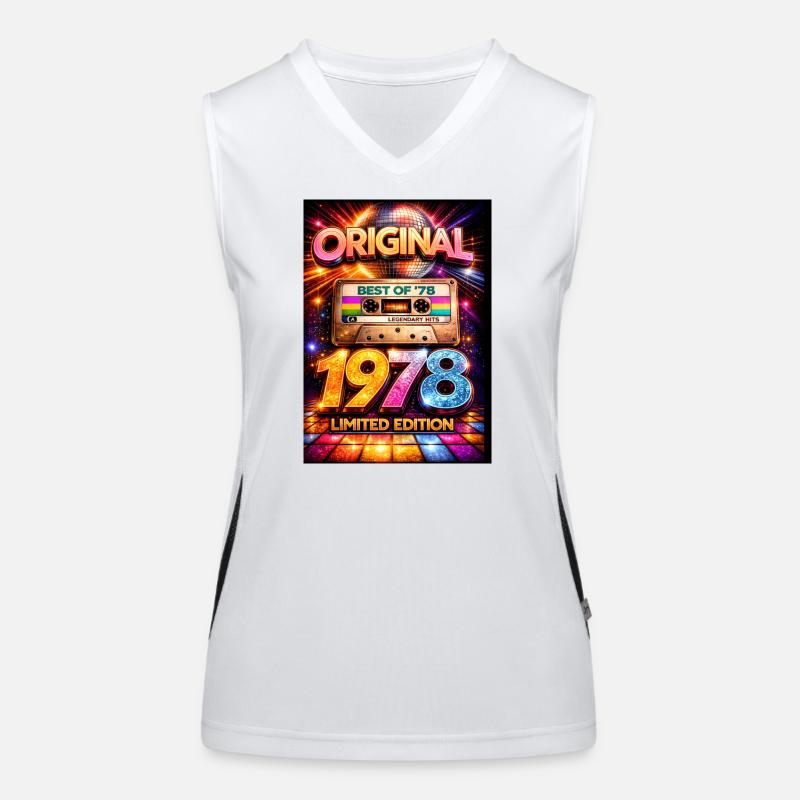 Édition originale Retro Disco de 1978 Débardeur respirant contrasté Femme