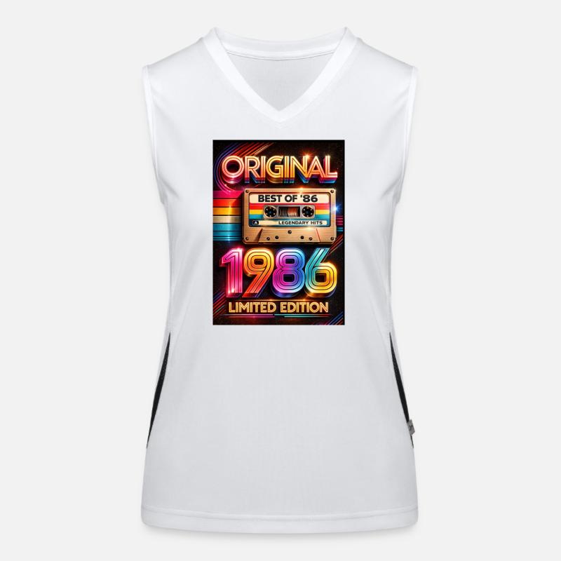 Original 1986 Neon Cassette Women's Functional Contrast Tank Top
