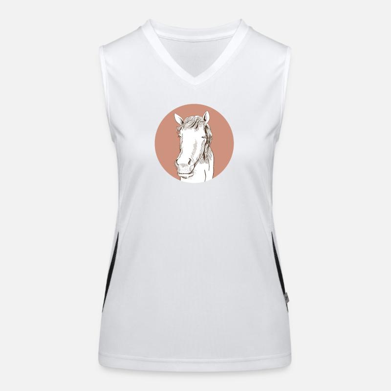 Pferd Funktionelles Kontrast-Tank Top für Frauen
