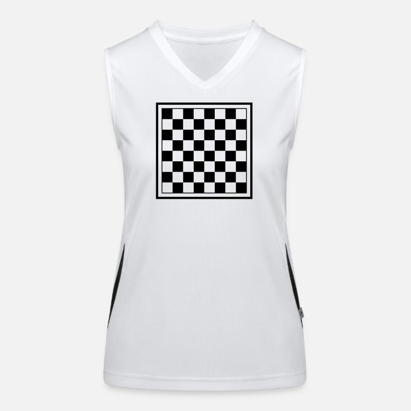 Chess Board Women's Functional Contrast Tank Top