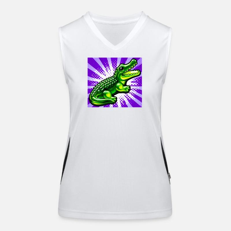 Krokodil Funktionelles Kontrast-Tank Top für Frauen