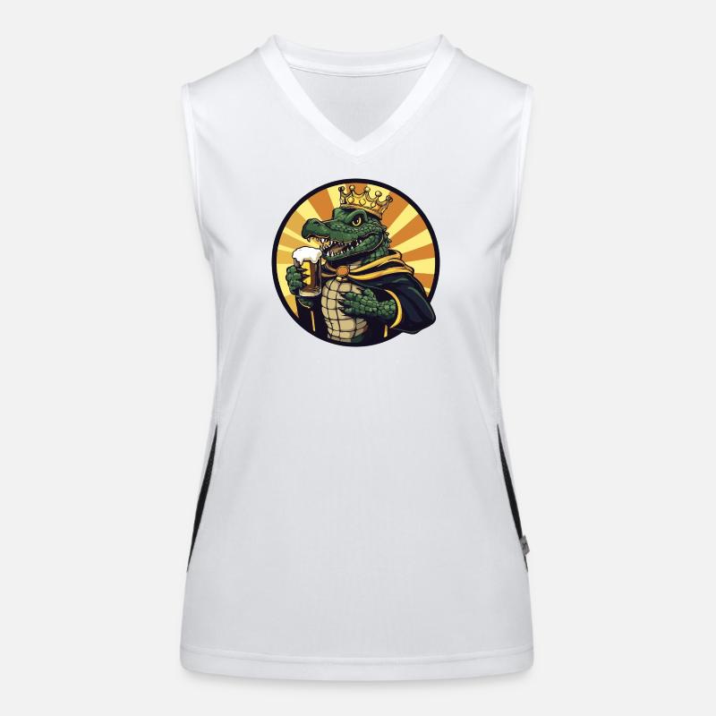 Alligator Beer Funny Women's Functional Contrast Tank Top