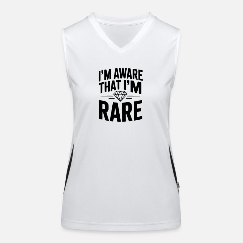 Mir ist bewusst, dass ich selten bin Funktionelles Kontrast-Tank Top für Frauen