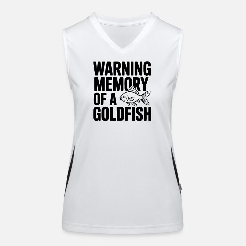 Warning Memory of a Goldfish Women's Functional Contrast Tank Top