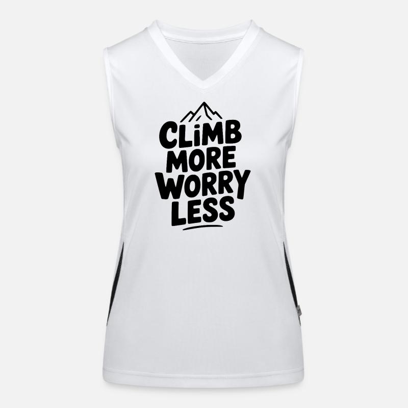 Climb More Worry Less Women's Functional Contrast Tank Top