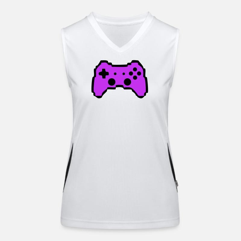 Retro Gamepad Controller Gamer Women's Functional Contrast Tank Top